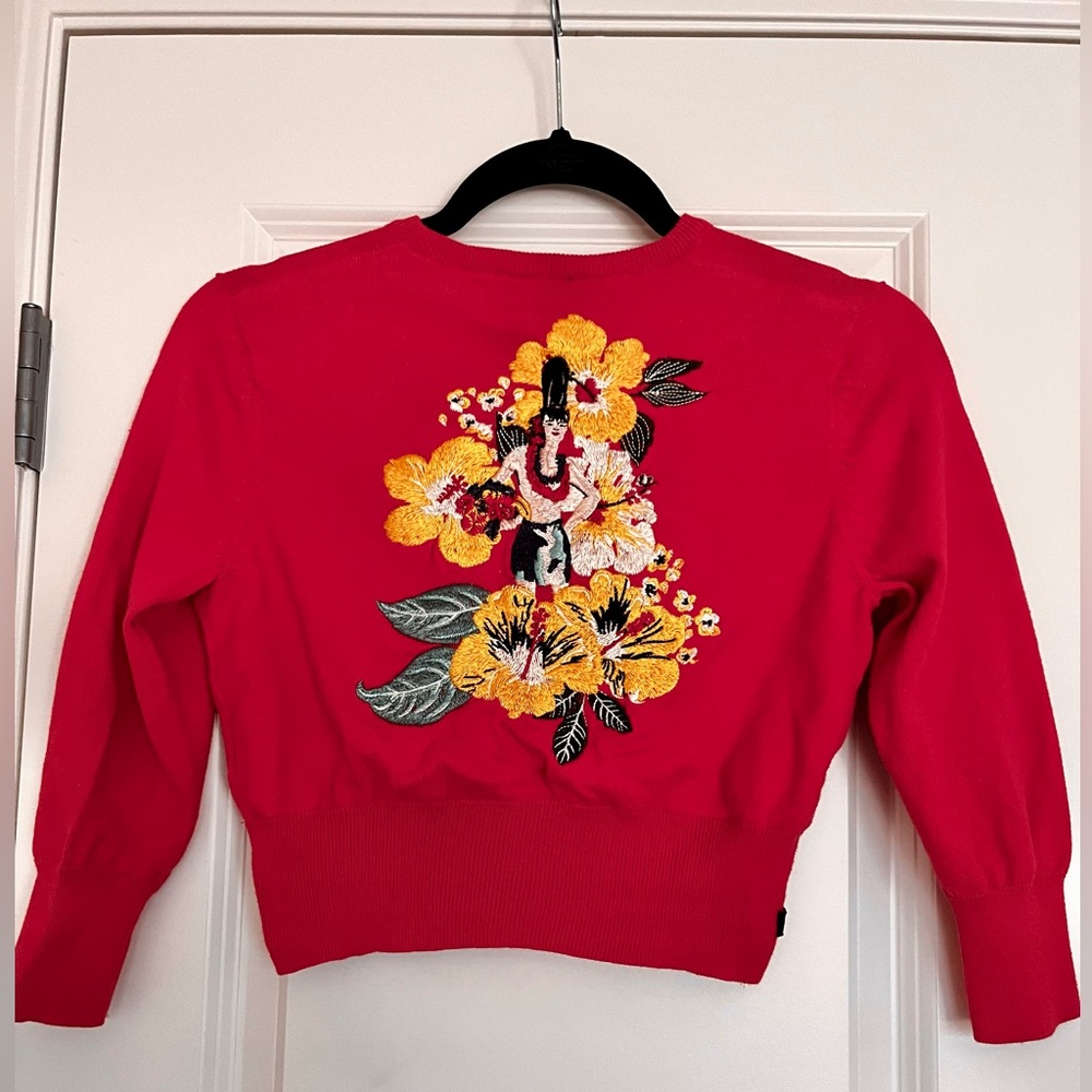 Awy Winehouse x Fred Perry embroidered cardigan
